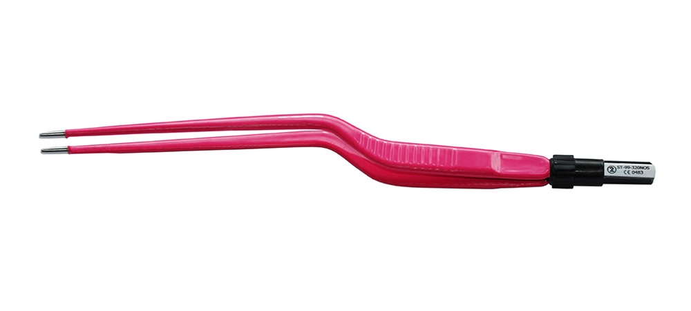 Single-use grasping forceps, fenestrated, bipolar, Ã˜ 5 mm, working length 330 mm, non-ratchet hand